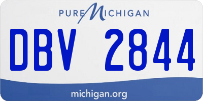 MI license plate DBV2844