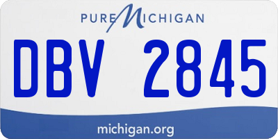 MI license plate DBV2845