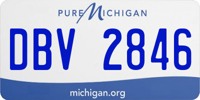 MI license plate DBV2846