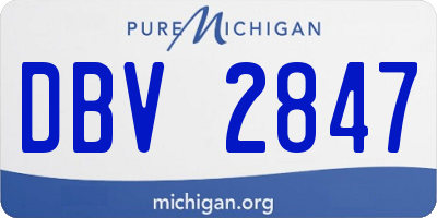 MI license plate DBV2847