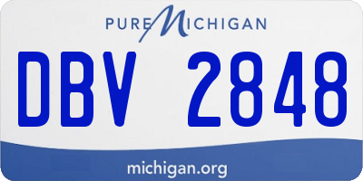 MI license plate DBV2848
