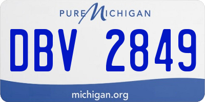 MI license plate DBV2849