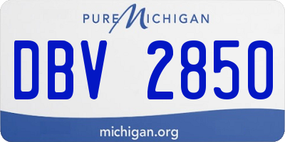 MI license plate DBV2850