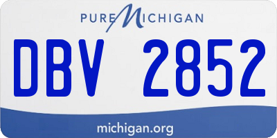 MI license plate DBV2852