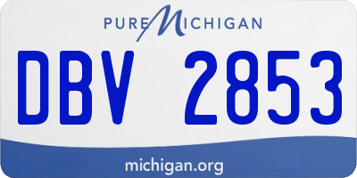 MI license plate DBV2853