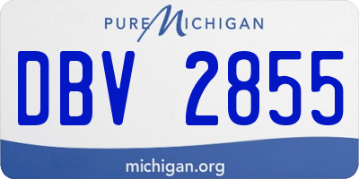 MI license plate DBV2855