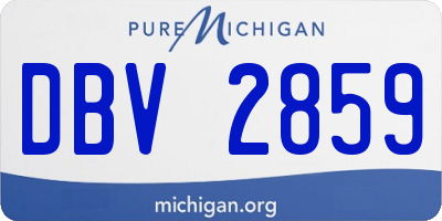 MI license plate DBV2859