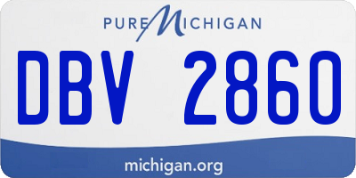 MI license plate DBV2860