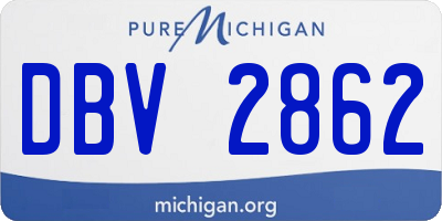 MI license plate DBV2862
