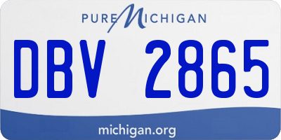 MI license plate DBV2865