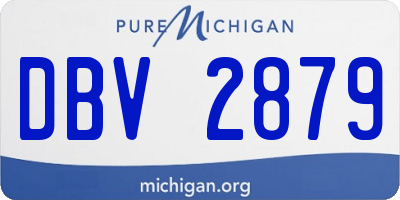 MI license plate DBV2879