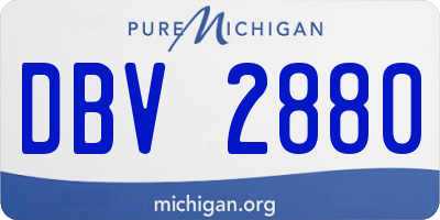 MI license plate DBV2880