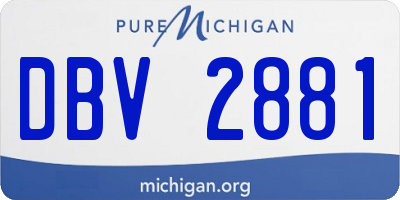 MI license plate DBV2881