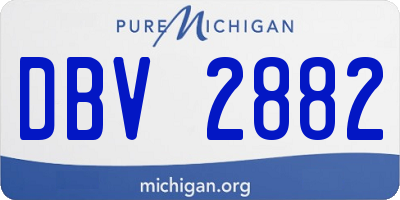 MI license plate DBV2882