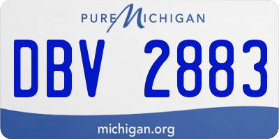 MI license plate DBV2883