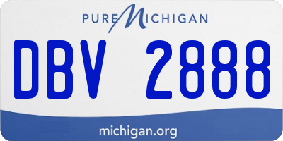 MI license plate DBV2888