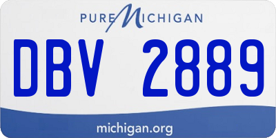 MI license plate DBV2889