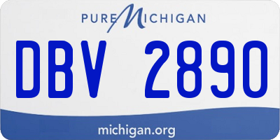 MI license plate DBV2890