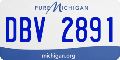 MI license plate DBV2891