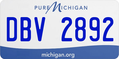 MI license plate DBV2892