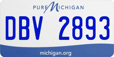 MI license plate DBV2893
