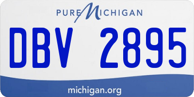 MI license plate DBV2895