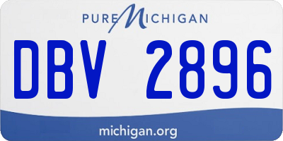MI license plate DBV2896