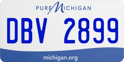 MI license plate DBV2899