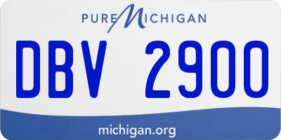 MI license plate DBV2900