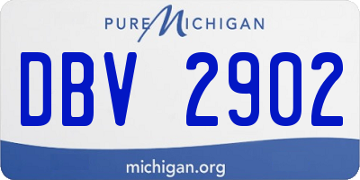 MI license plate DBV2902
