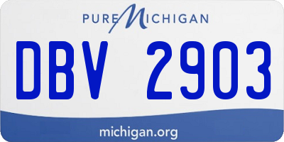 MI license plate DBV2903