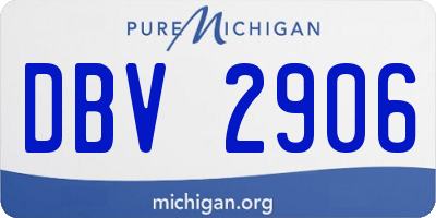 MI license plate DBV2906