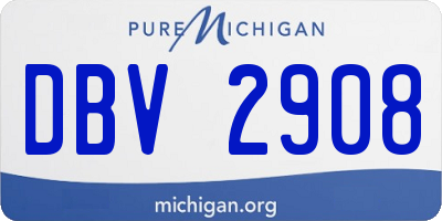 MI license plate DBV2908