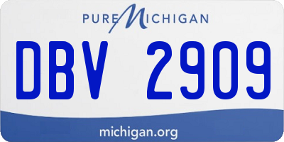 MI license plate DBV2909