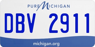 MI license plate DBV2911