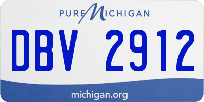 MI license plate DBV2912