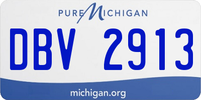 MI license plate DBV2913