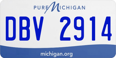 MI license plate DBV2914