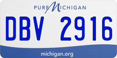 MI license plate DBV2916