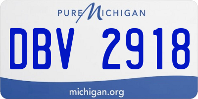 MI license plate DBV2918