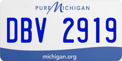 MI license plate DBV2919