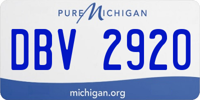 MI license plate DBV2920