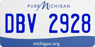 MI license plate DBV2928