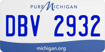 MI license plate DBV2932