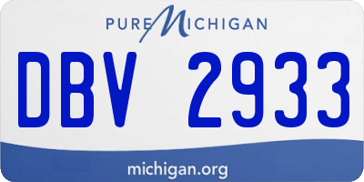 MI license plate DBV2933