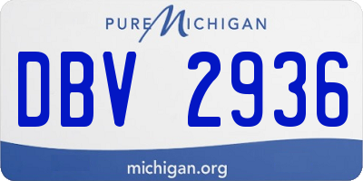 MI license plate DBV2936