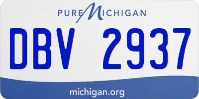 MI license plate DBV2937