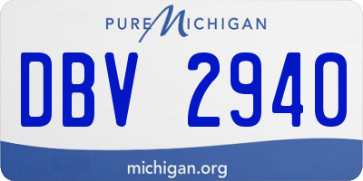 MI license plate DBV2940