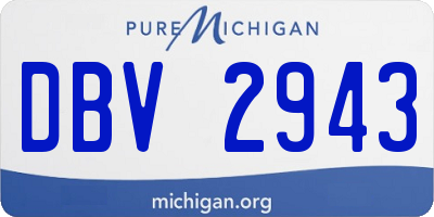 MI license plate DBV2943