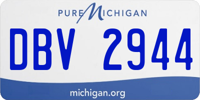 MI license plate DBV2944